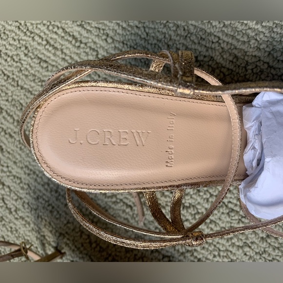 J. Crew Gold Strap Heels - Picture 3 of 4